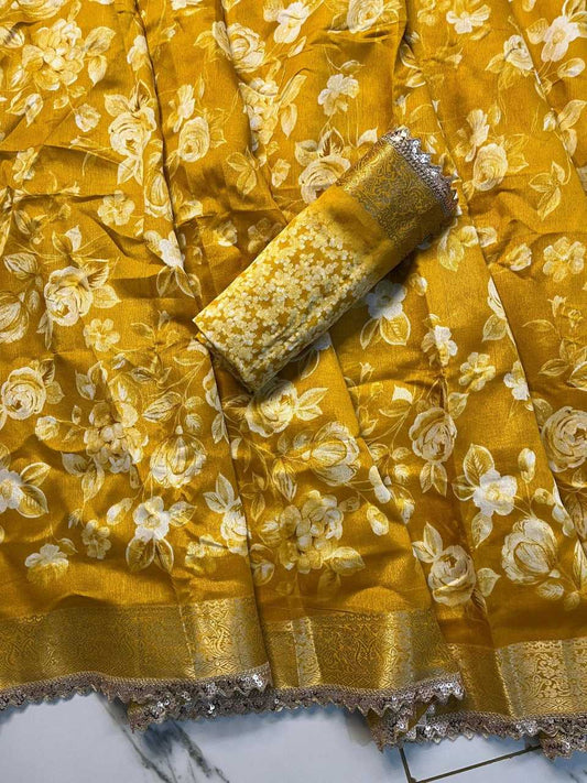 Tussar Silk Kesh117 Rwc23 Silk Sarees  Soft Silk Tussar Silk Printed Silk Sarees