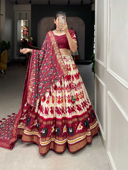 Tussar Silk Kesh134 1685 Lehengas  Silk Printed Lehengas