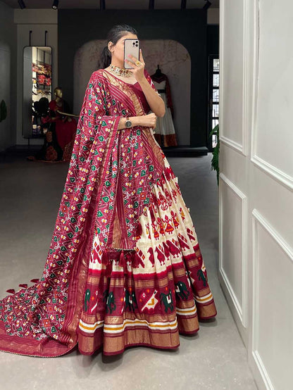 Tussar Silk Kesh134 1685 Lehengas  Silk Printed Lehengas