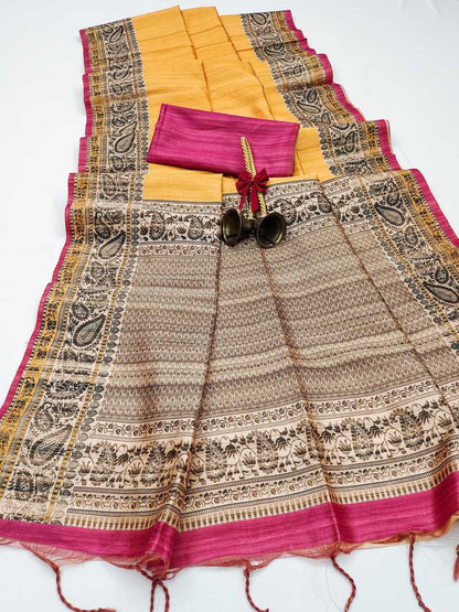 Tussar Silk Kesh165 101 Silk Sarees  Soft Silk Tussar Silk Traditional Sarees