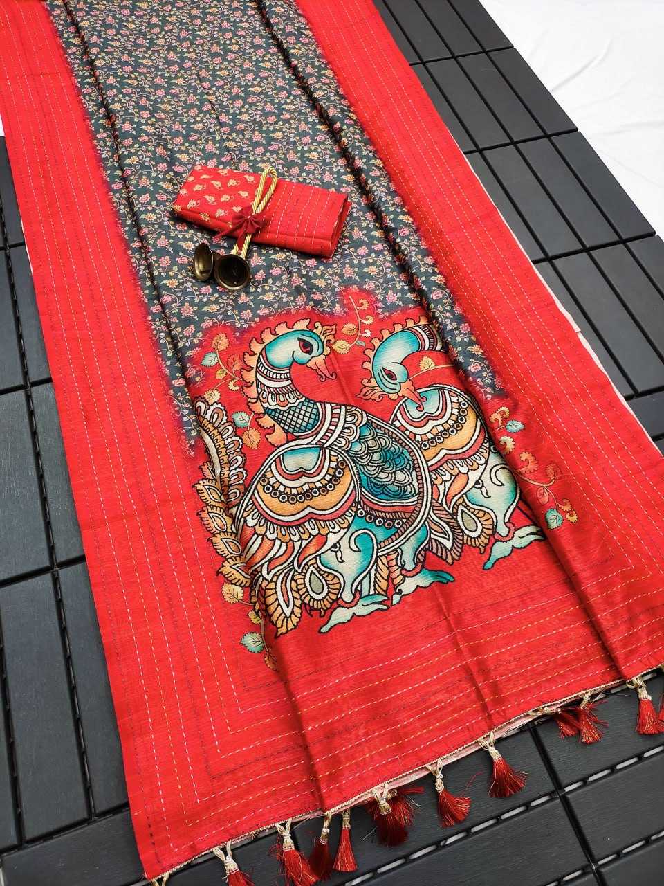 Tussar Silk Kesh165 Karuna Silk Sarees  Tussar Silk Soft Silk Printed Silk Sarees