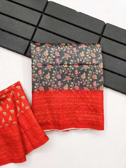 Tussar Silk Kesh165 Karuna Silk Sarees  Tussar Silk Soft Silk Printed Silk Sarees