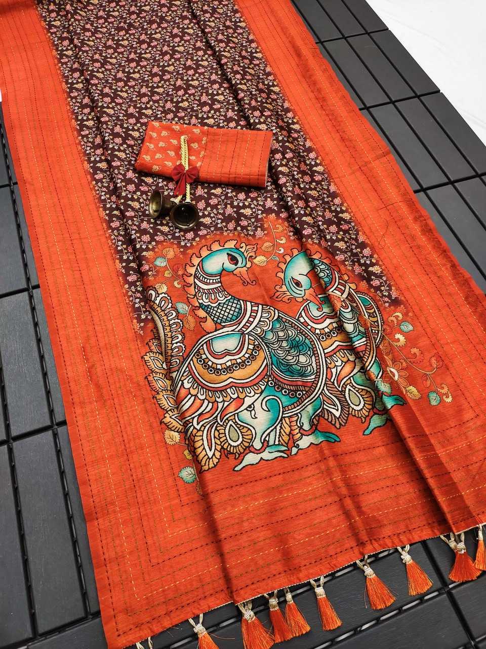 Tussar Silk Kesh165 Karuna Silk Sarees  Tussar Silk Soft Silk Printed Silk Sarees