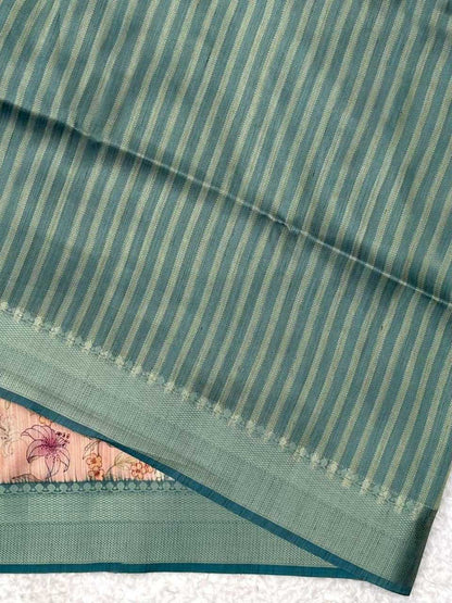 Tussar Silk Kesh165 Rbn08 Silk Sarees  Tussar Silk Traditional Silk Printed Silk Zari Border Sarees