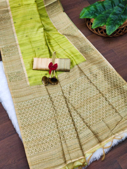 Tussar Silk Kesh165 Rbn11 Silk Sarees  Soft Silk Tussar Silk Traditional Silk Sarees