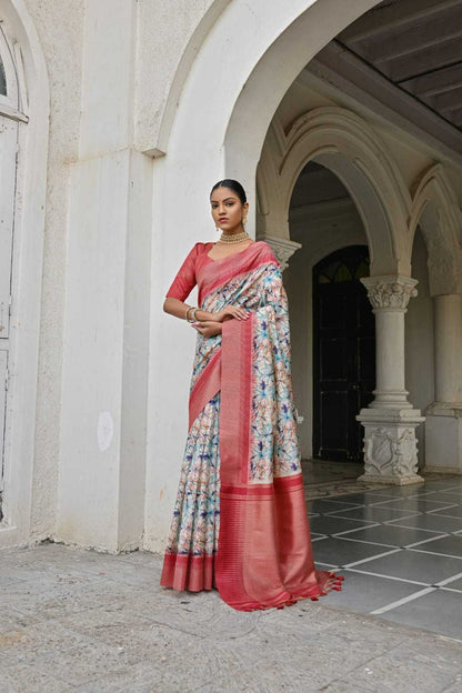 Tussar Silk Kesh165 Rbn13 Silk Sarees  Soft Silk Tussar Silk Traditional Silk Printed Silk Sarees