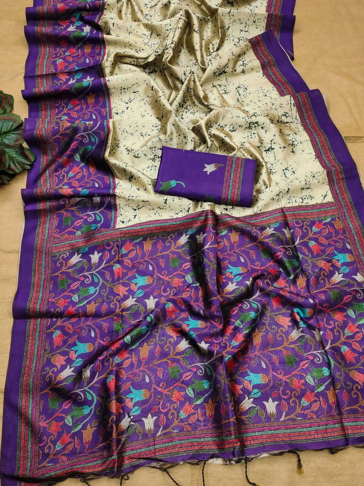 Tussar Silk Kesh165 Rbn14 Silk Sarees  Soft Silk Tussar Silk Printed Silk Sarees