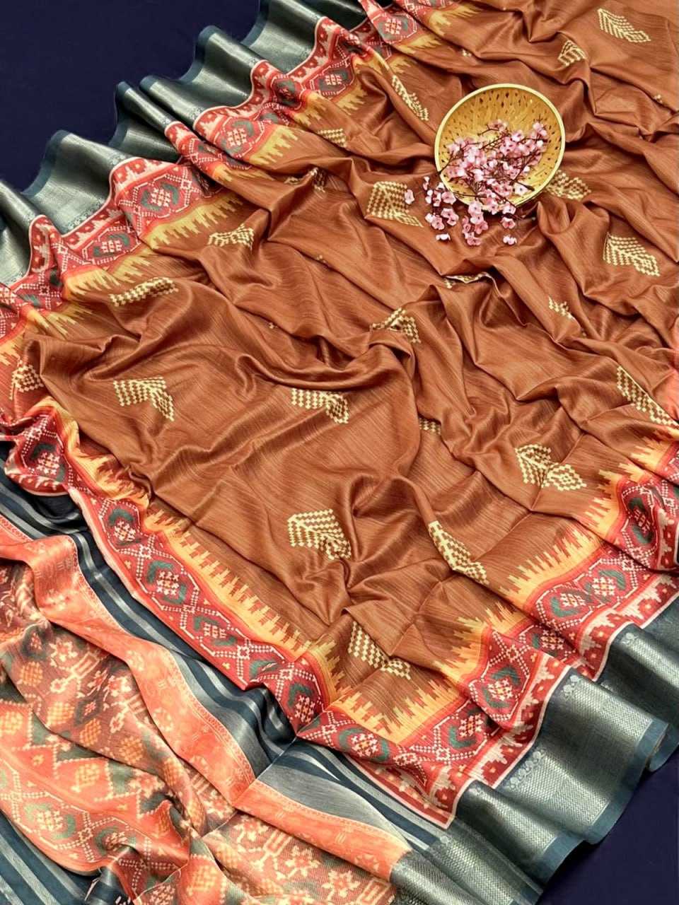 Tussar Silk Kesh165 Rbn18 Silk Sarees  Soft Silk Tussar Silk Traditional Silk Patola Ikkat Silk Sarees