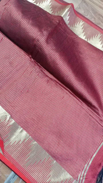 Tussar Silk Kesh171 Elisha Silk Sarees  Soft Silk Tussar Silk Traditonal Sarees