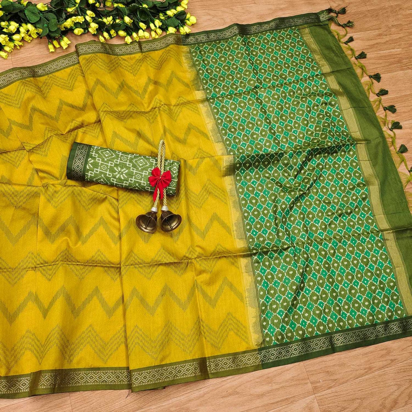 Tussar Silk Kesh171 Yukti Leriya Silk Sarees  Soft Silk Tussar Silk Traditional Silk Ikat Sarees