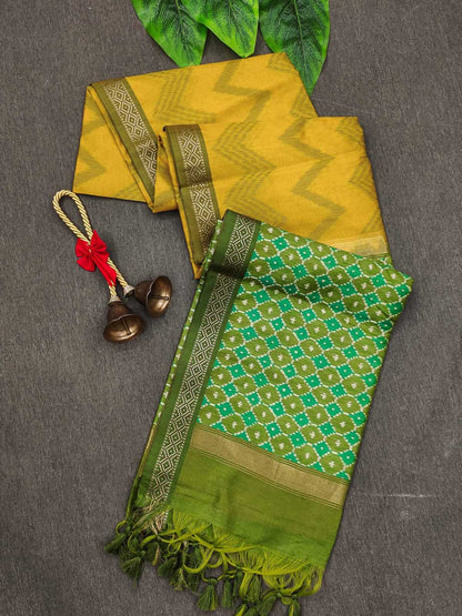 Tussar Silk Kesh171 Yukti Leriya Silk Sarees  Soft Silk Tussar Silk Traditional Silk Ikat Sarees