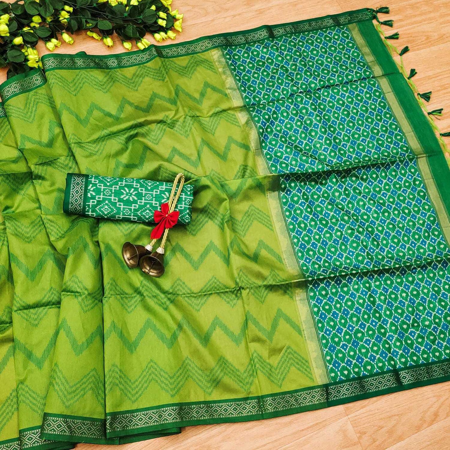 Tussar Silk Kesh171 Yukti Leriya Silk Sarees  Soft Silk Tussar Silk Traditional Silk Ikat Sarees