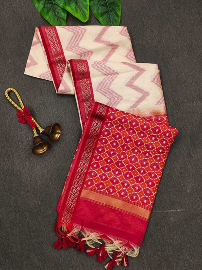 Tussar Silk Kesh171 Yukti Leriya Silk Sarees  Soft Silk Tussar Silk Traditional Silk Ikat Sarees