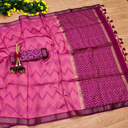 Tussar Silk Kesh171 Yukti Leriya Silk Sarees  Soft Silk Tussar Silk Traditional Silk Ikat Sarees