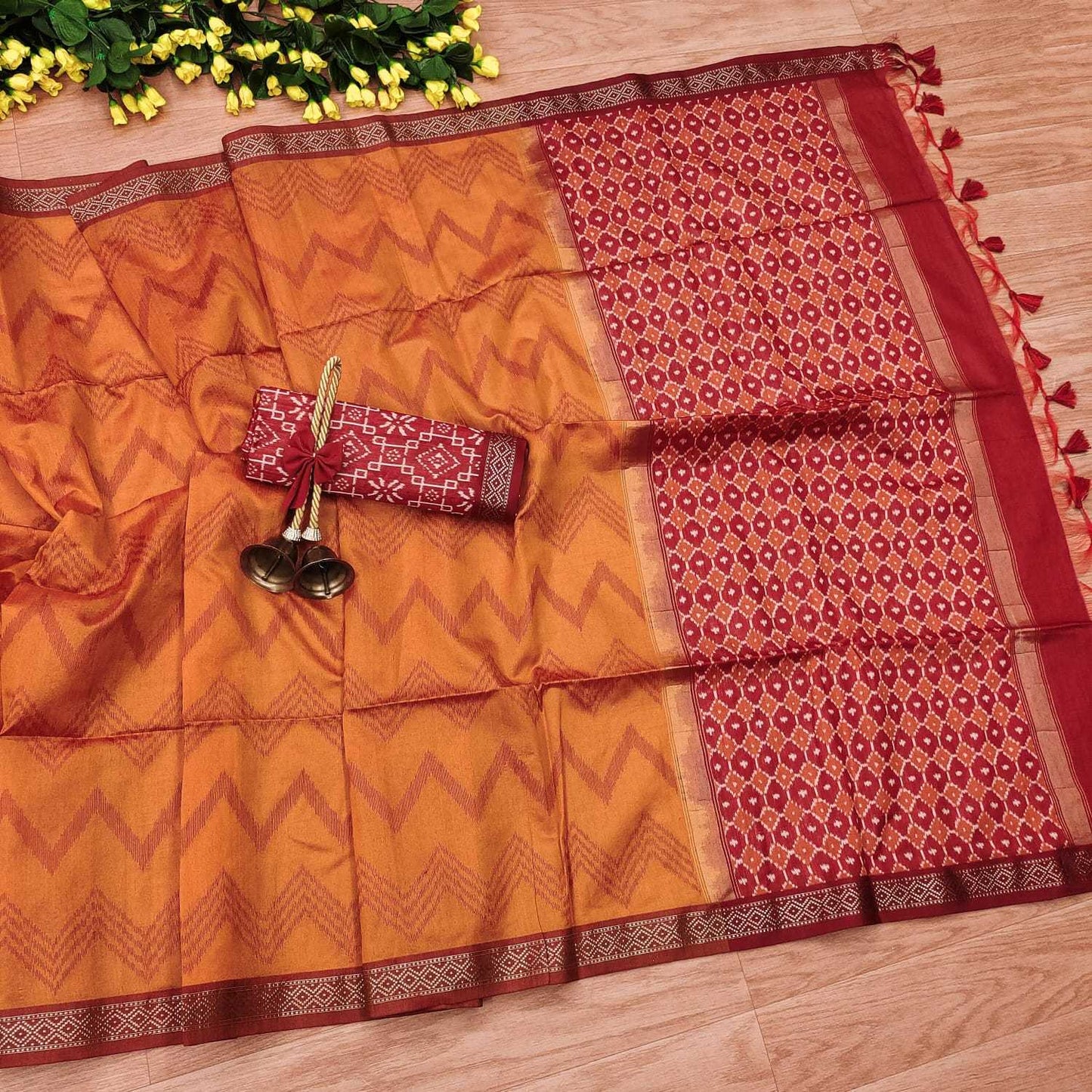 Tussar Silk Kesh171 Yukti Leriya Silk Sarees  Soft Silk Tussar Silk Traditional Silk Ikat Sarees