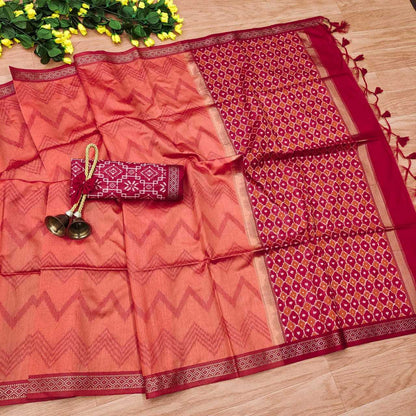 Tussar Silk Kesh171 Yukti Leriya Silk Sarees  Soft Silk Tussar Silk Traditional Silk Ikat Sarees