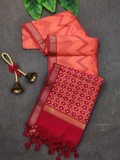 Tussar Silk Kesh171 Yukti Leriya Silk Sarees  Soft Silk Tussar Silk Traditional Silk Ikat Sarees