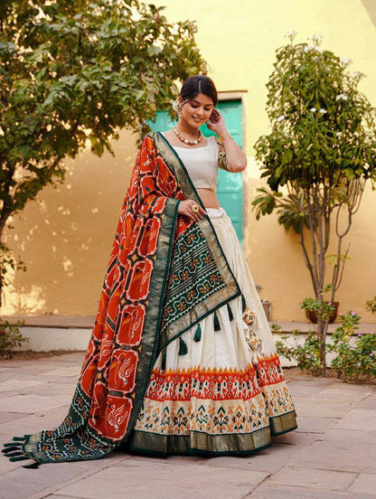 Tussar Silk Kesh187 Ghummar 2 Lehengas  Traditional Silk Printed Lehengas