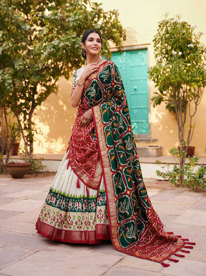 Tussar Silk Kesh187 Ghummar 2 Lehengas  Traditional Silk Printed Lehengas