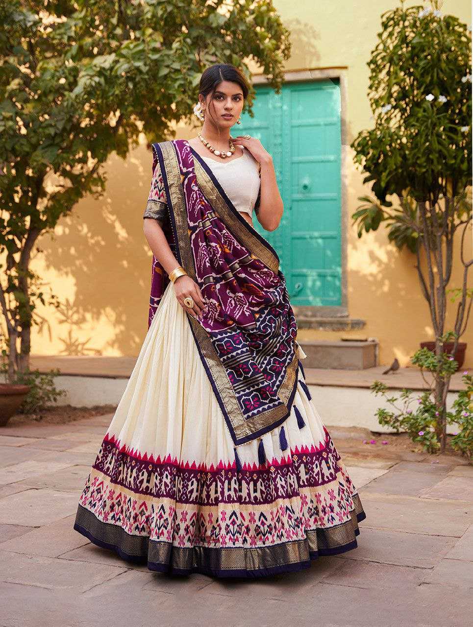 Tussar Silk Kesh187 Ghummar 2 Lehengas  Traditional Silk Printed Lehengas