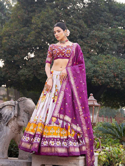 Tussar Silk Kesh187 Gulab Lehengas  Traditional Silk Printed Lehengas