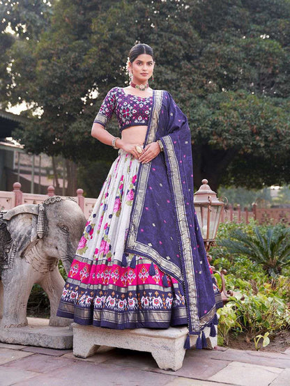 Tussar Silk Kesh187 Gulab Lehengas  Traditional Silk Printed Lehengas