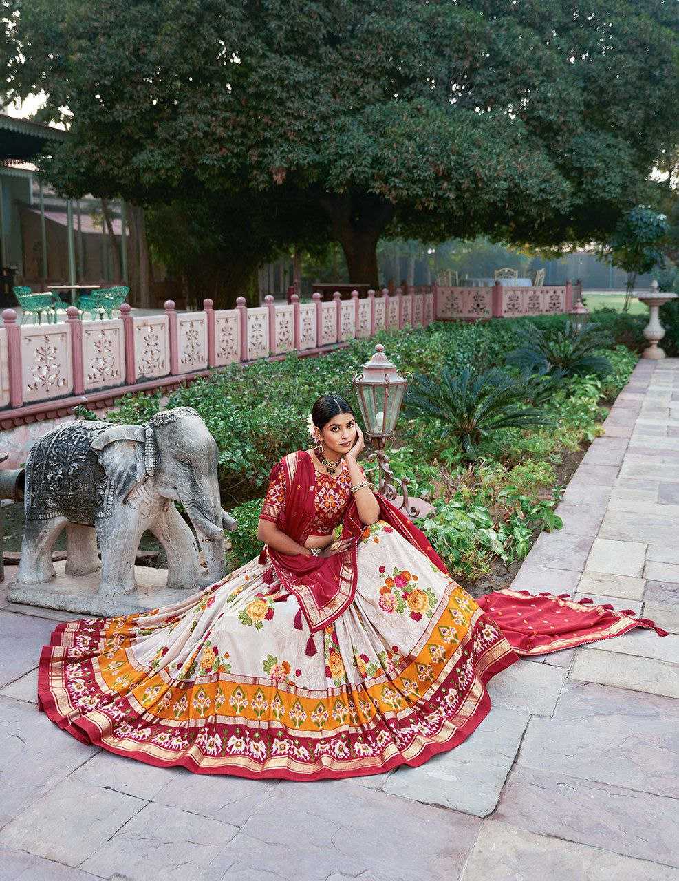 Tussar Silk Kesh187 Gulab Lehengas  Traditional Silk Printed Lehengas