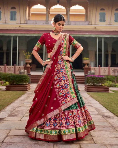 Tussar Silk Kesh187 Leriya 2 Lehengas  Traditional Silk Printed Lehengas