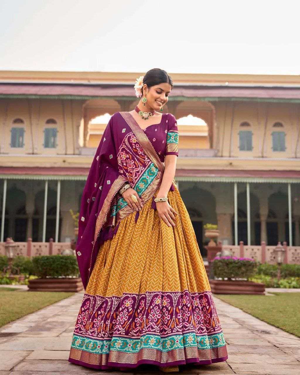 Tussar Silk Kesh187 Leriya 2 Lehengas  Traditional Silk Printed Lehengas