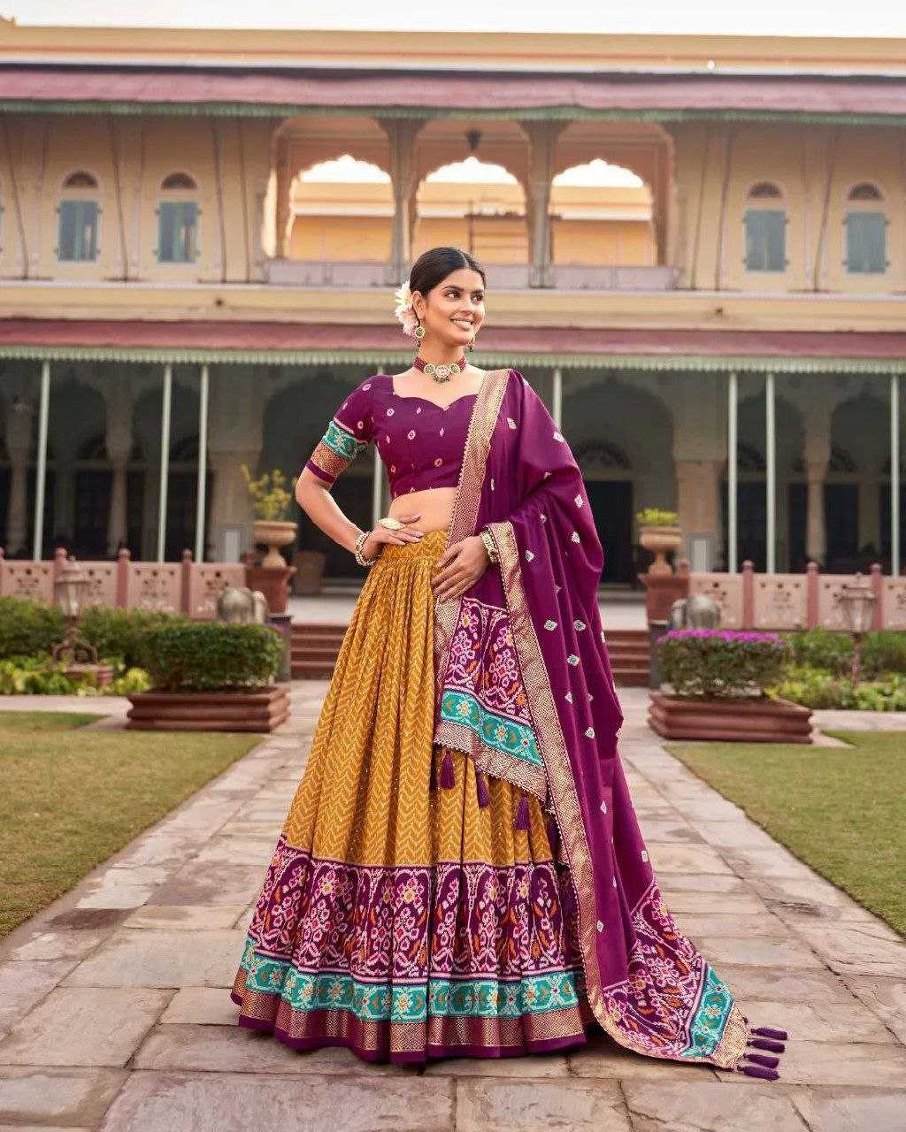 Tussar Silk Kesh187 Leriya 2 Lehengas  Traditional Silk Printed Lehengas