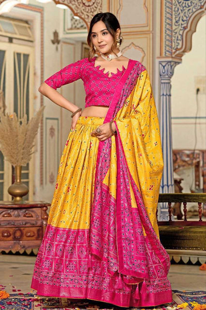 Tussar Silk Kesh187 Maya Lehengas  Silk Printed Lehengas