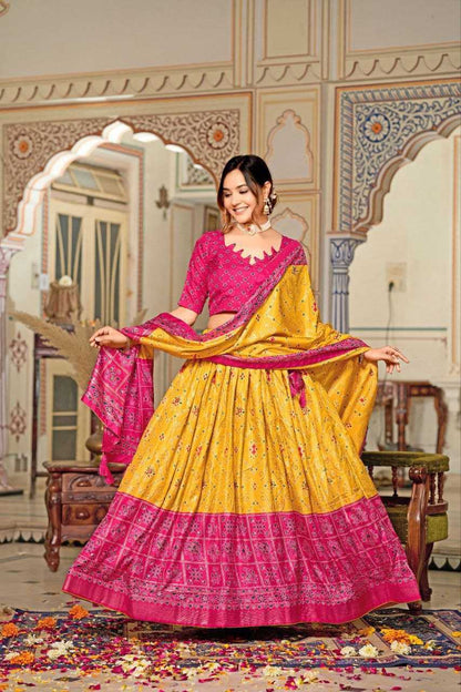 Tussar Silk Kesh187 Maya Lehengas  Silk Printed Lehengas