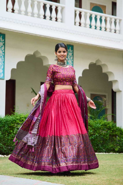 Tussar Silk Kesh187 Mengo Lehengas  Silk Printed Lehengas