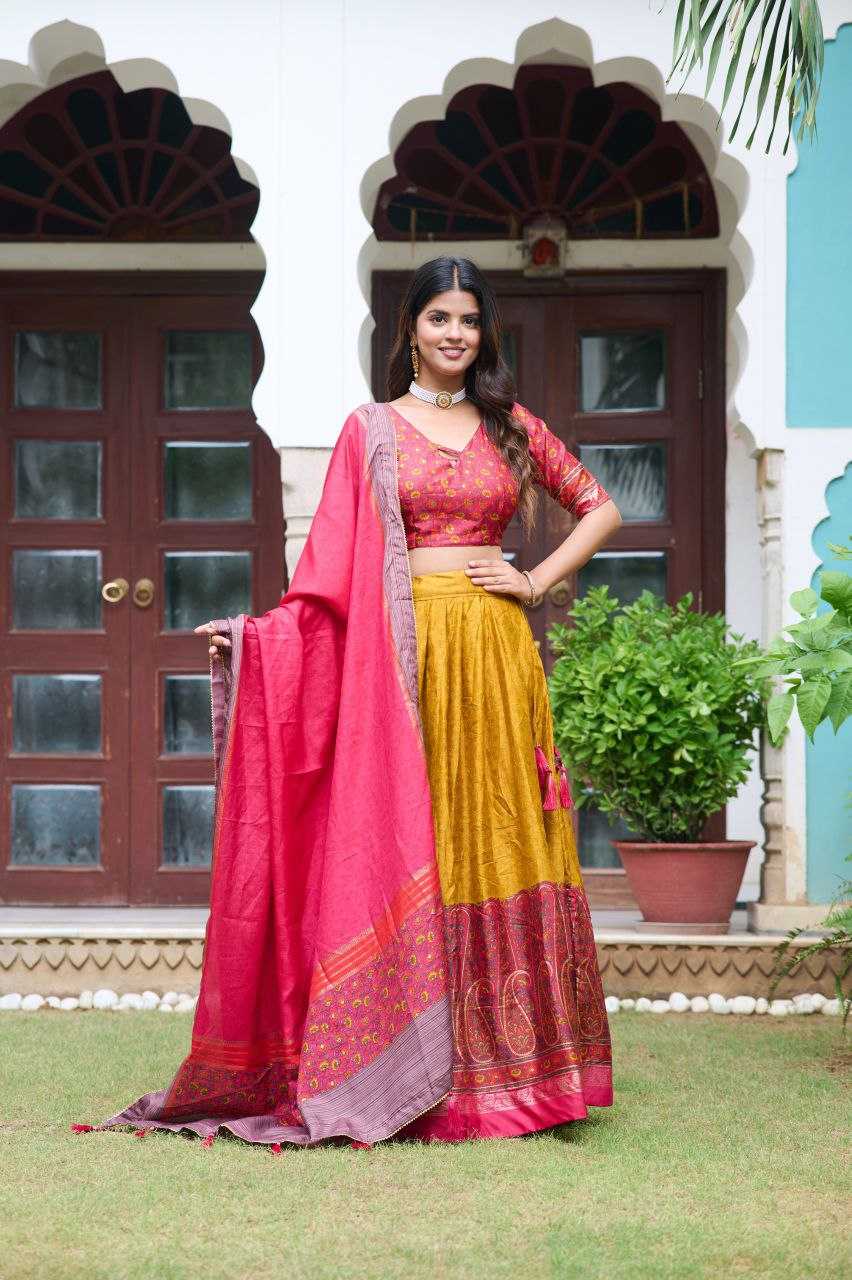 Tussar Silk Kesh187 Mengo Lehengas  Silk Printed Lehengas