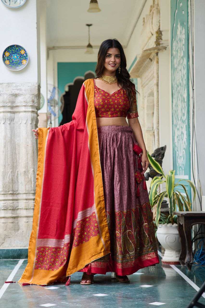 Tussar Silk Kesh187 Mengo Lehengas  Silk Printed Lehengas