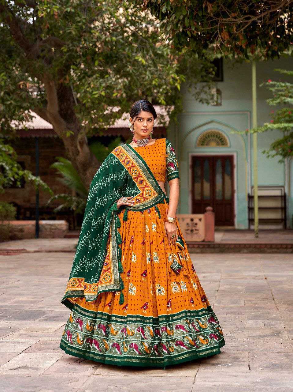 Tussar Silk Kesh187 Panchi Lehengas  Silk Printed Traditional Lehengas