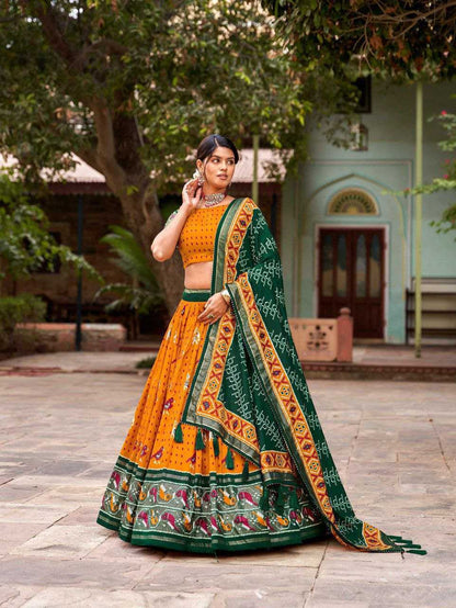 Tussar Silk Kesh187 Panchi Lehengas  Silk Printed Traditional Lehengas