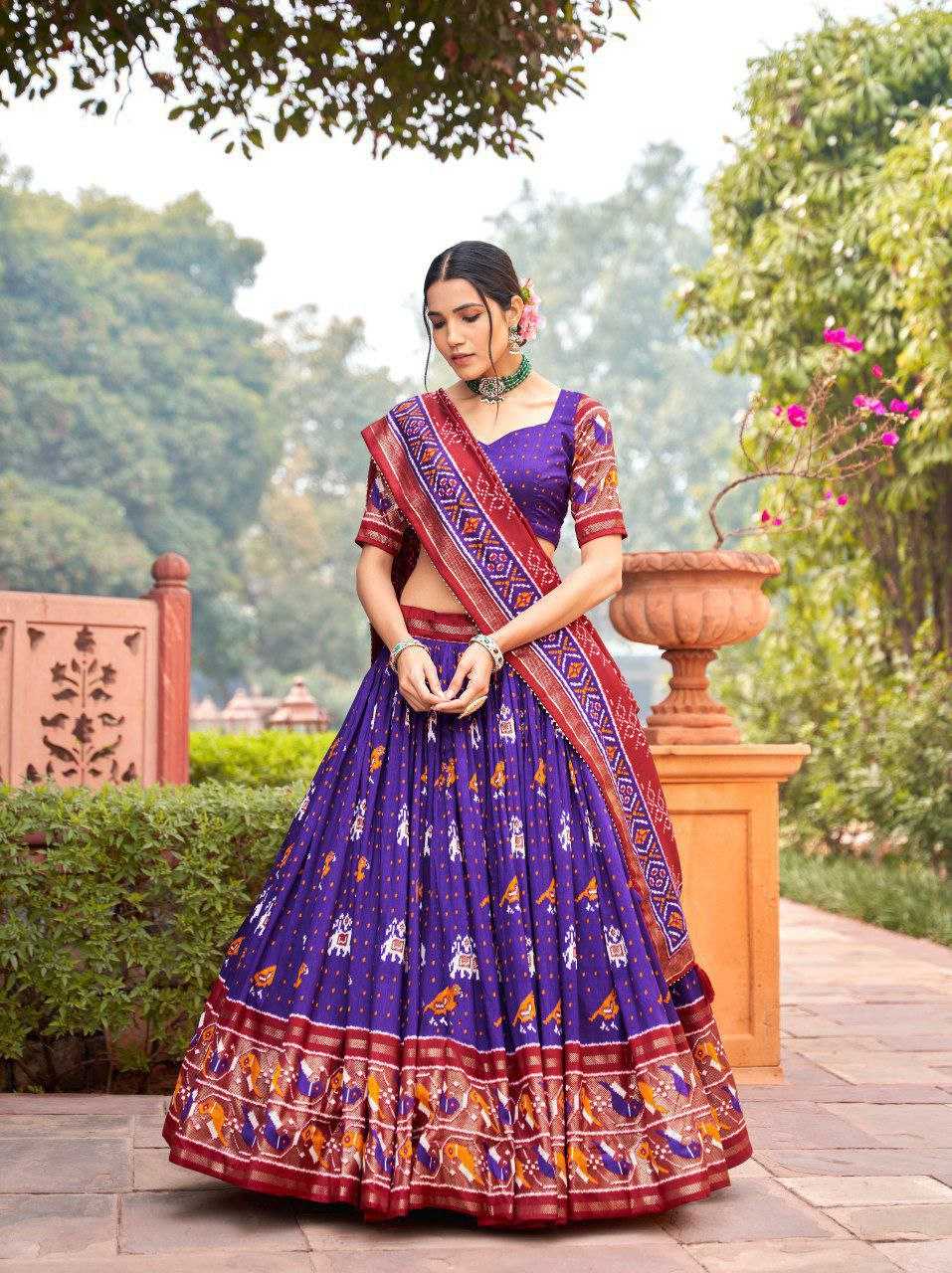 Tussar Silk Kesh187 Panchi Lehengas  Silk Printed Traditional Lehengas