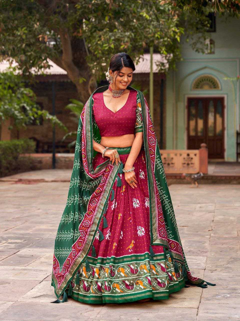 Tussar Silk Kesh187 Panchi Lehengas  Silk Printed Traditional Lehengas