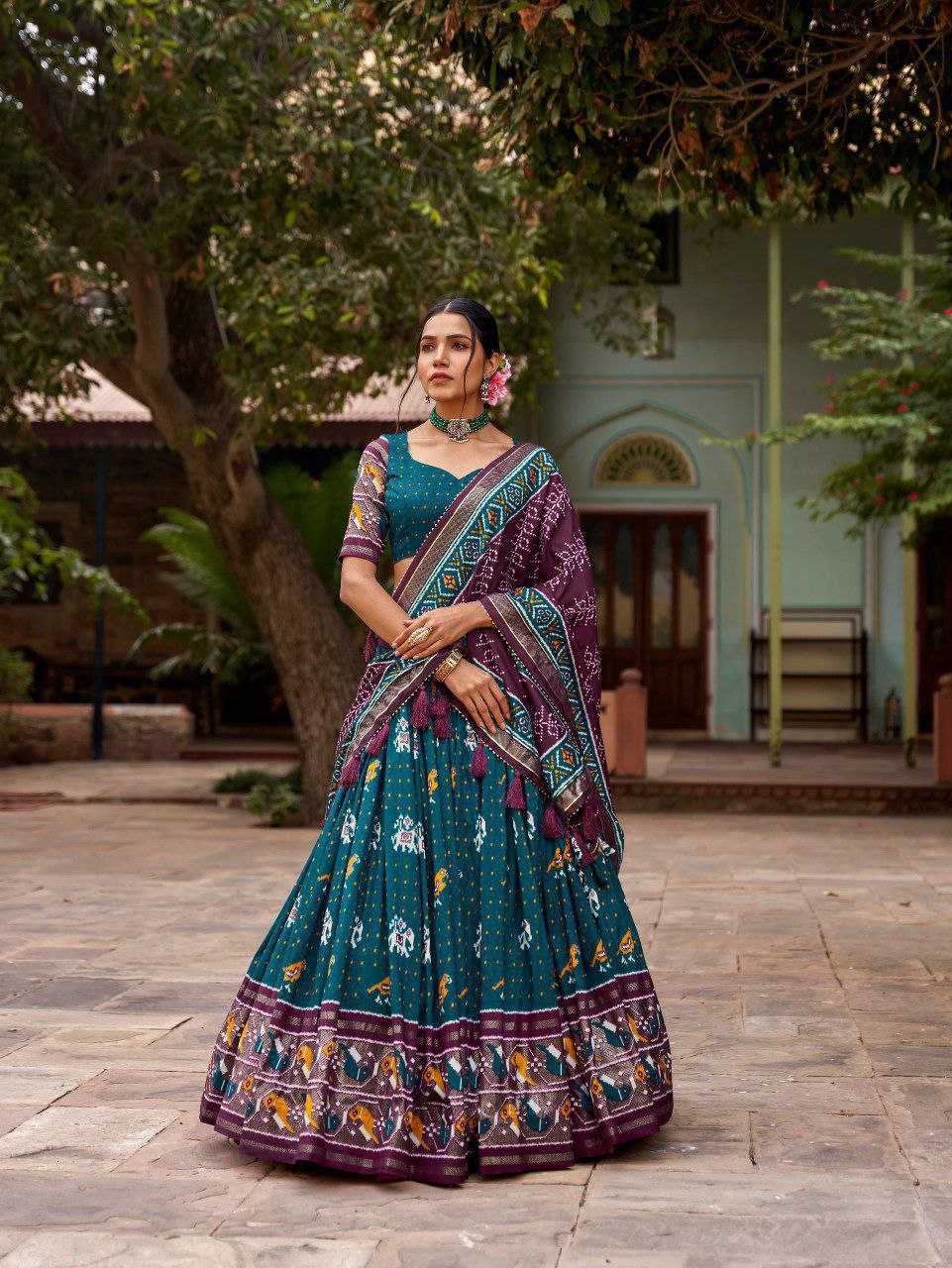 Tussar Silk Kesh187 Panchi Lehengas  Silk Printed Traditional Lehengas