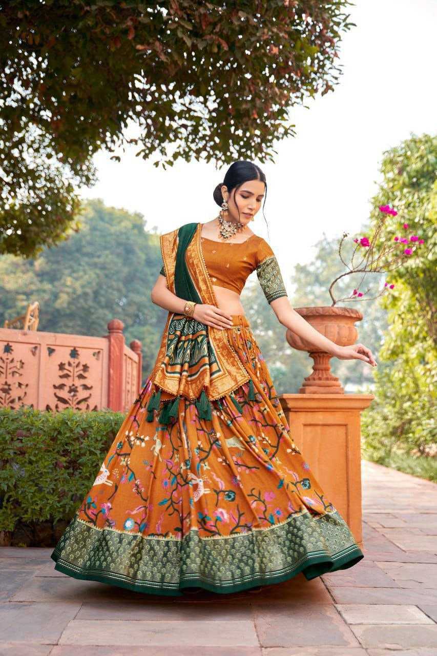 Tussar Silk Kesh187 Rabbit Lehengas  Traditional Silk Printed Lehengas