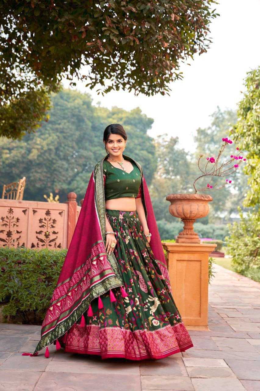 Tussar Silk Kesh187 Rabbit Lehengas  Traditional Silk Printed Lehengas