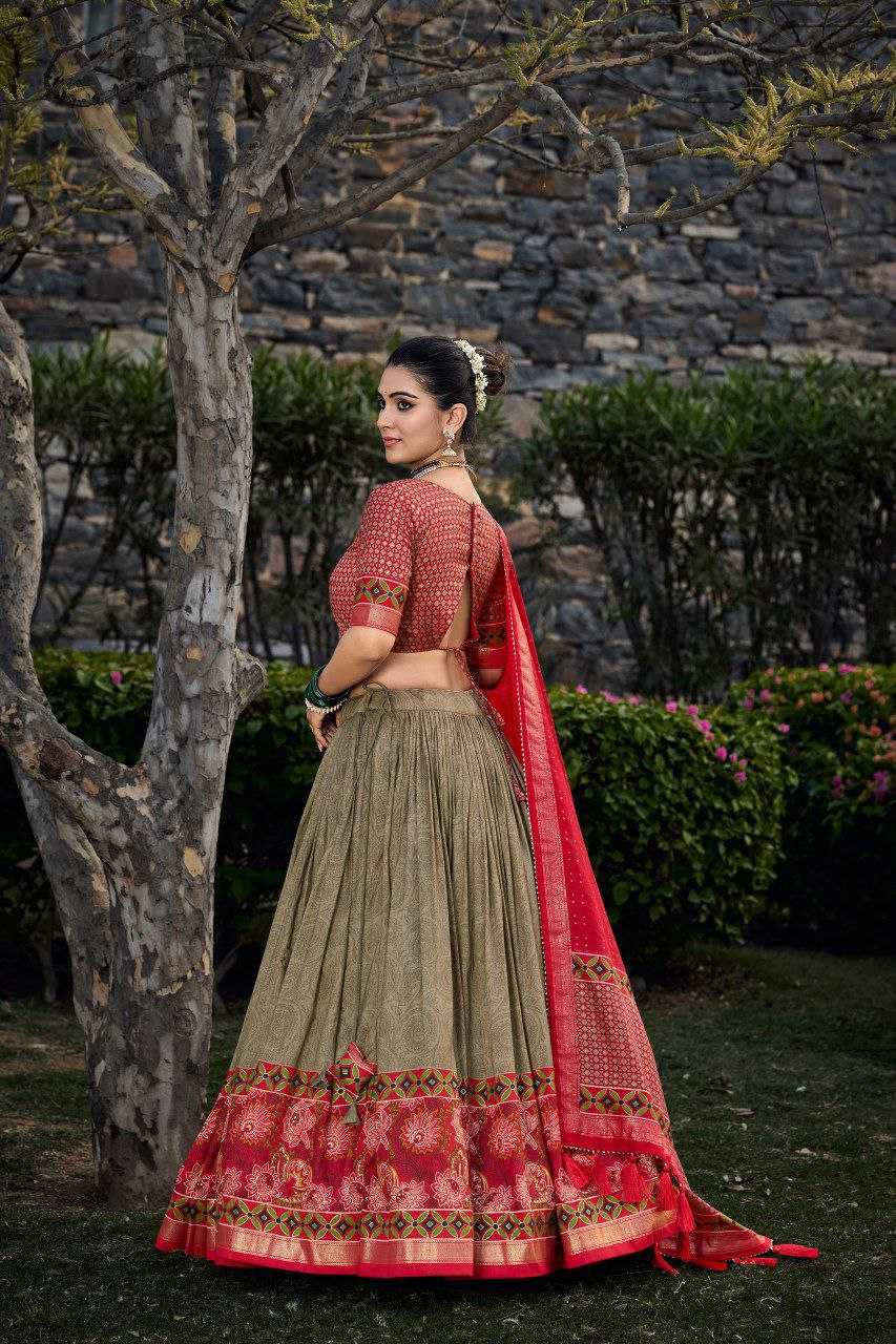 Tussar Silk Kesh187 Tulsi Lehengas  Silk Printed Lehengas