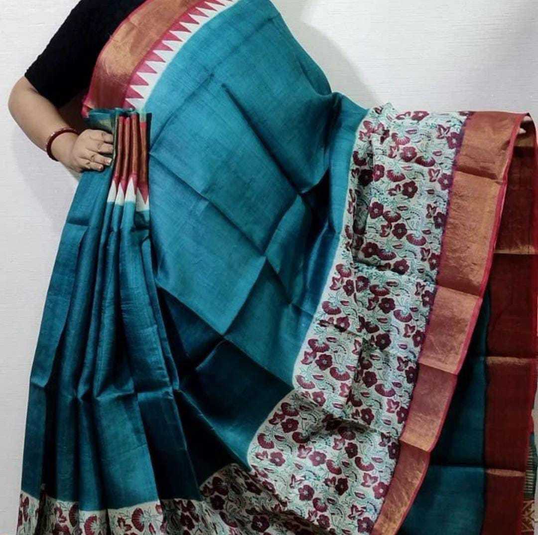 Tussar Silk Mkd Handloom Sarees  Soft Silk Tussar Silk Handloom Sarees