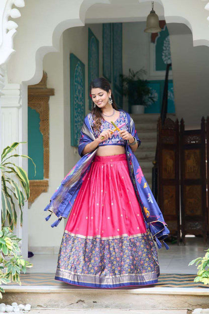 Tussar Silk Rin145 1215 Lehengas  Traditional Printed Lehengas