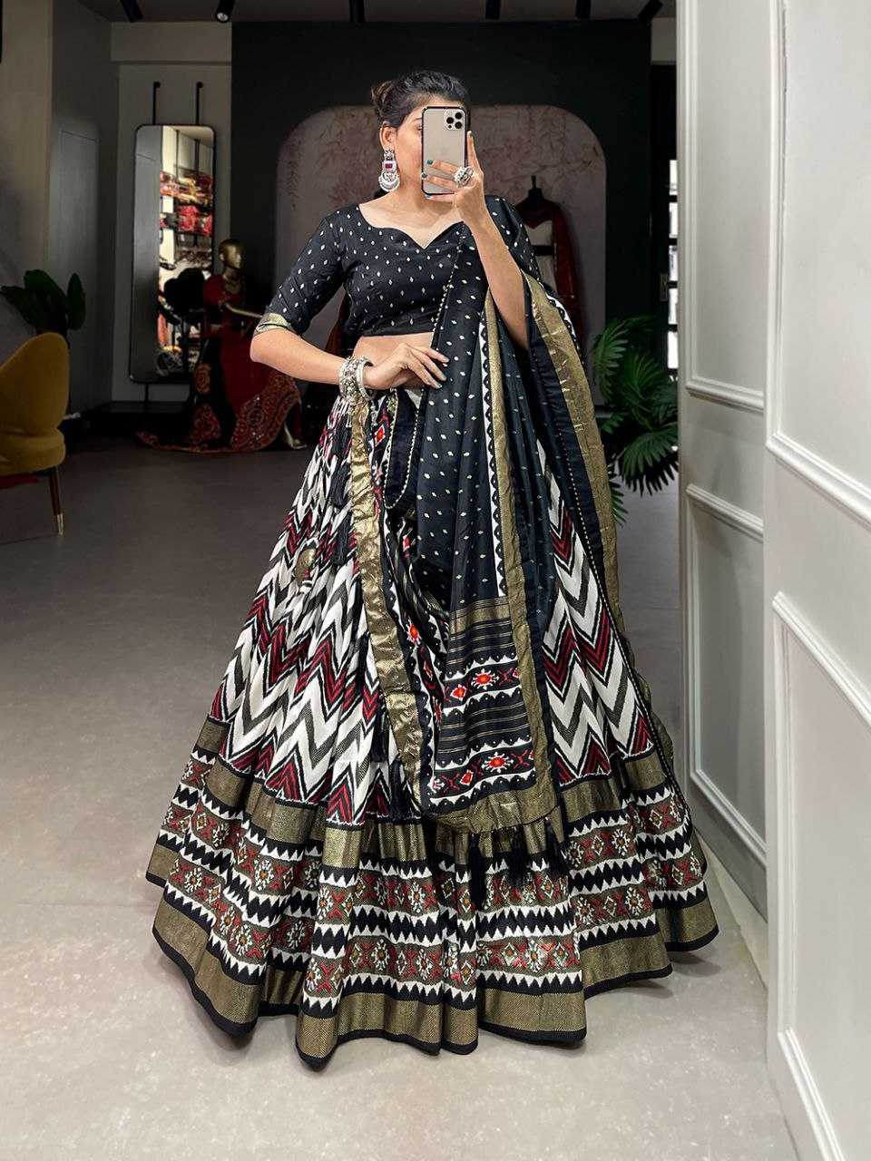 Tussar Silk Rin145 1217 Lehengas  Traditional Printed Lehengas