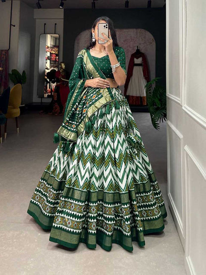 Tussar Silk Rin145 1217 Lehengas  Traditional Printed Lehengas