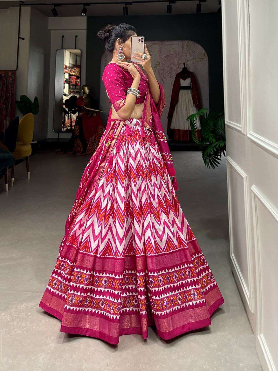 Tussar Silk Rin145 1217 Lehengas  Traditional Printed Lehengas