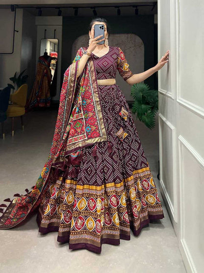 Tussar Silk Rin145 1220 Lehengas  Traditional Navratri Chaniya Choli Lehengas