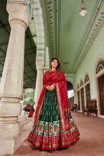 Tussar Silk Rin145 1221 Lehengas  Traditional Printed Lehengas